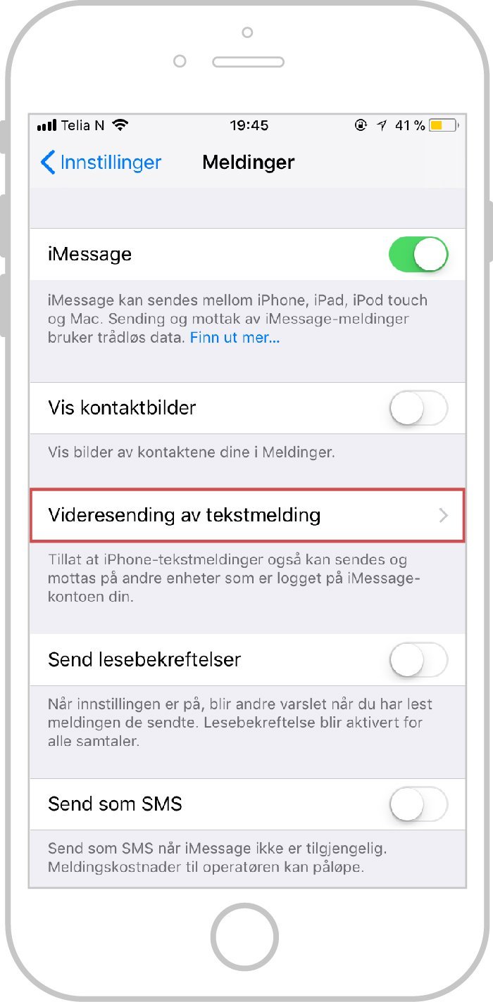 meldinger på mac ipad og iphone Videresending av tekstmelding